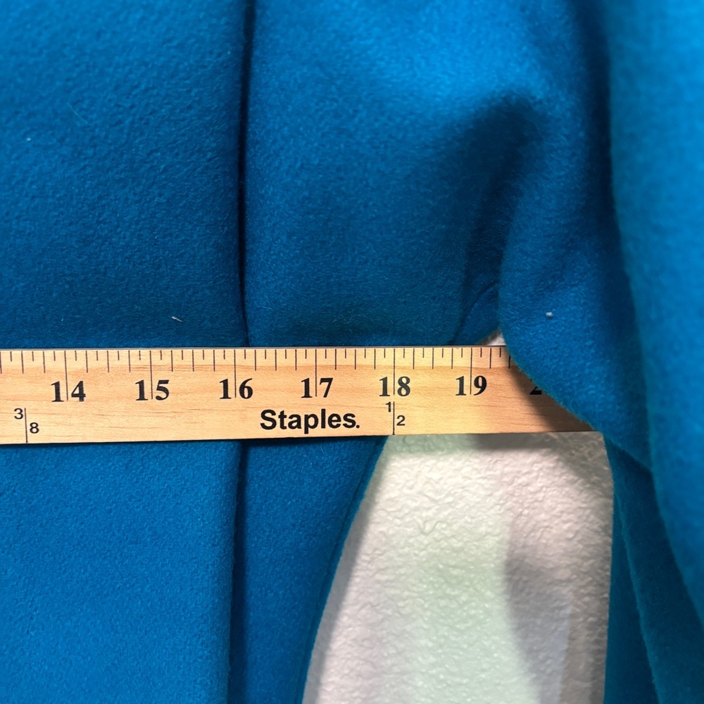 Vintage Andover Wool by Forstmann Coat Teal NYG New York Girl Made in USA Raglan - Picture 5 of 11